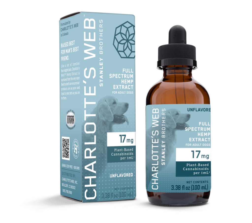 Charlotte's Web - Full Spectrum Hemp Extract Drops w_17mg CBD for Dogs